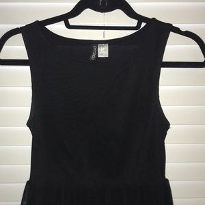 Black sleeveless high low dress